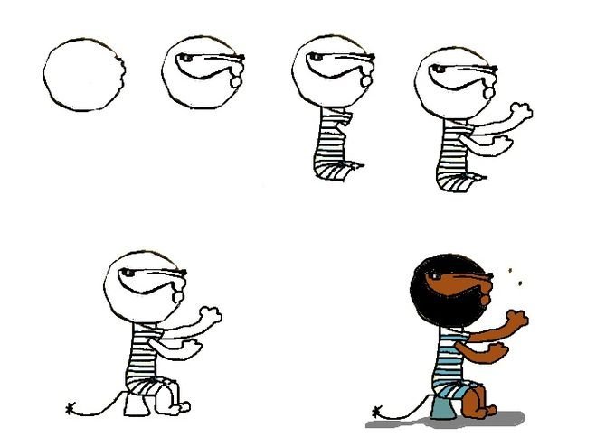 Как нарисовать Бонифация