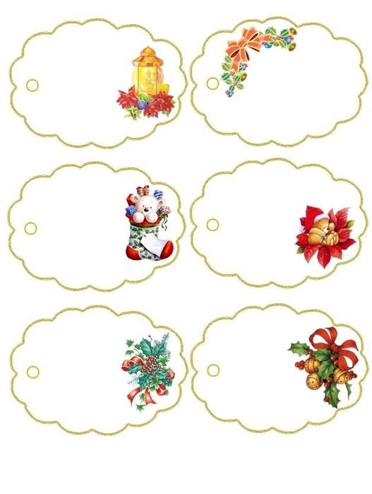 Бирки на подарки новогодние с пожеланиями