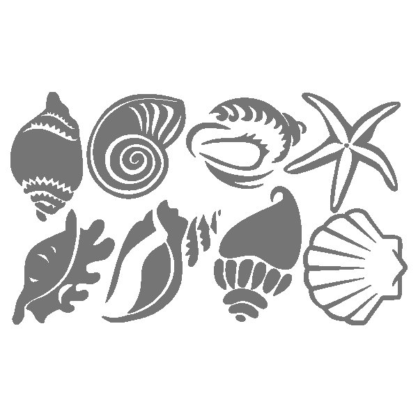Ракушка трафарет