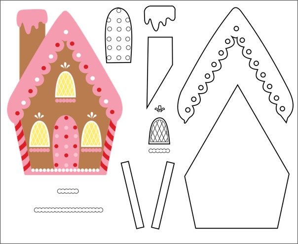 Домик из фетра выкройка