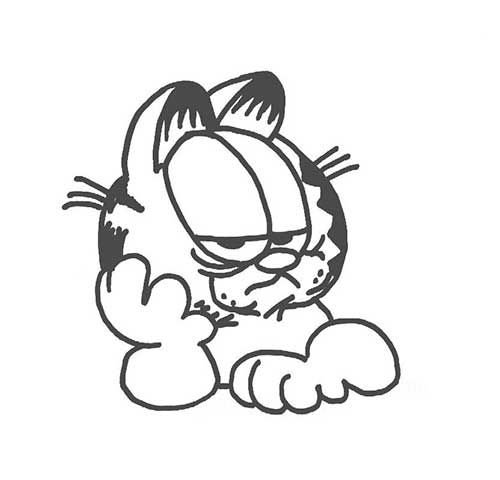 Гарфилд трафарет