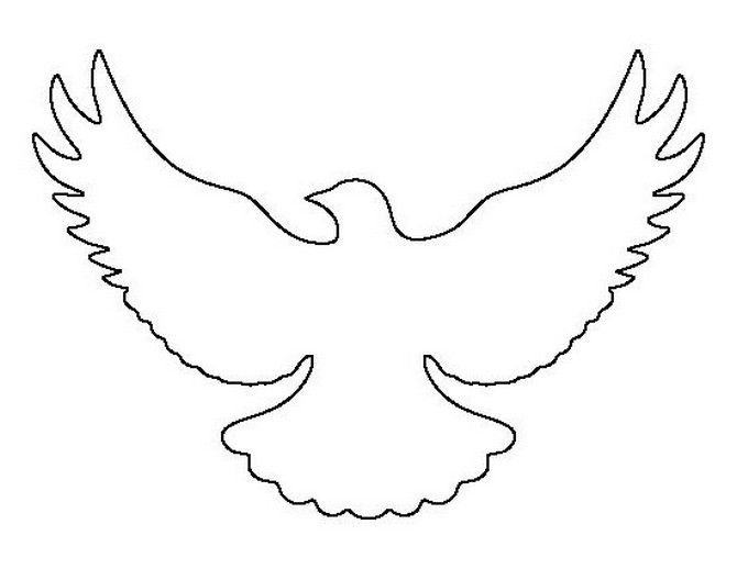 Голубь трафарет