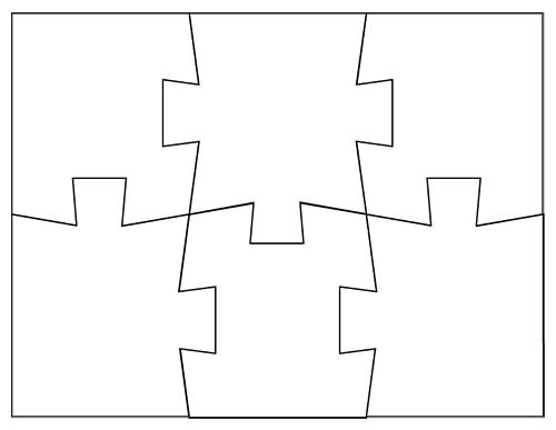 Трафарет "пазл"