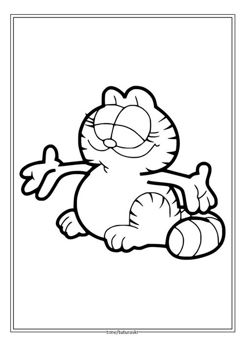 Гарфилд раскраска