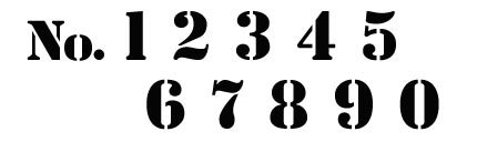 Шрифт цифры трафарет