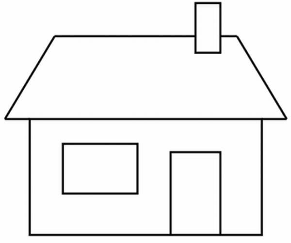 Крыша дома раскраска для детей