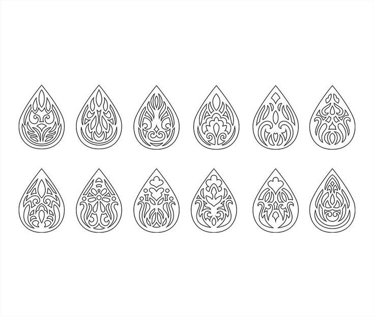 Трафарет сережки