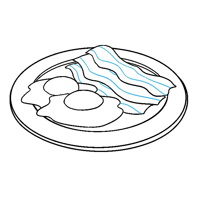 Яичница раскраска для детей