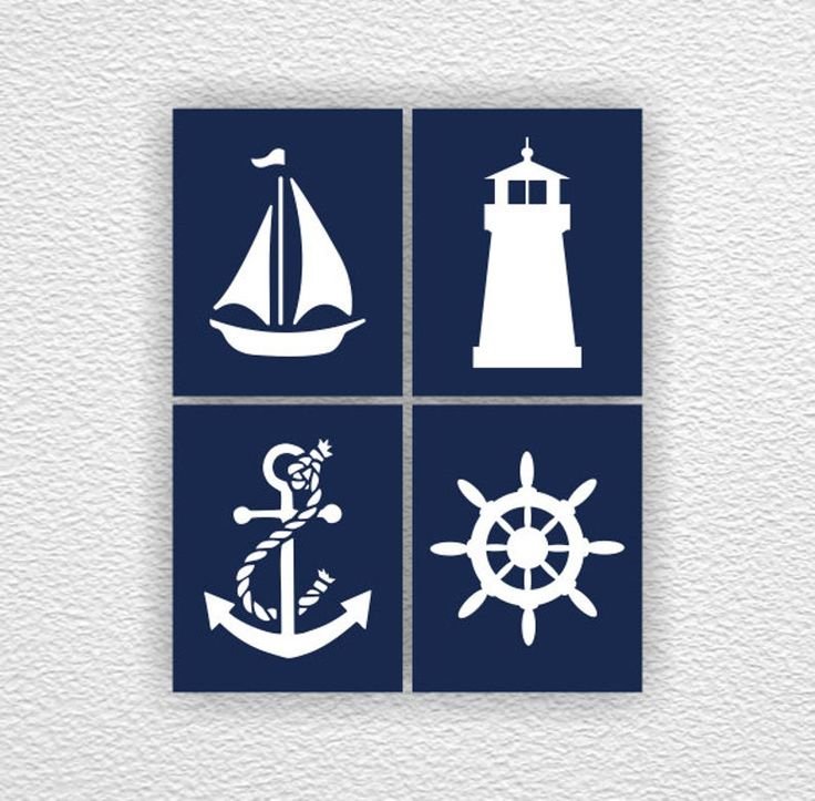 Морские трафареты для декора