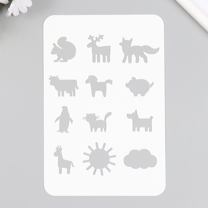 Трафарет динозавры