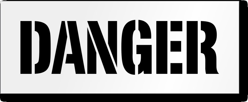 Надпись Danger