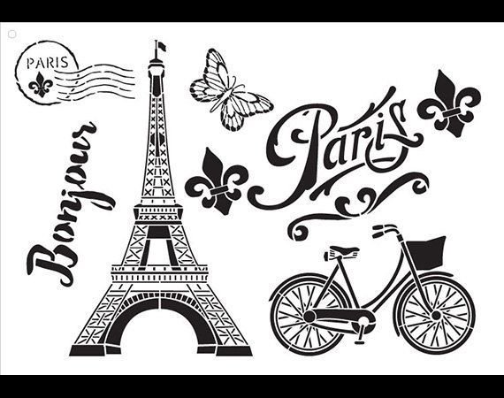 Трафарет Париж