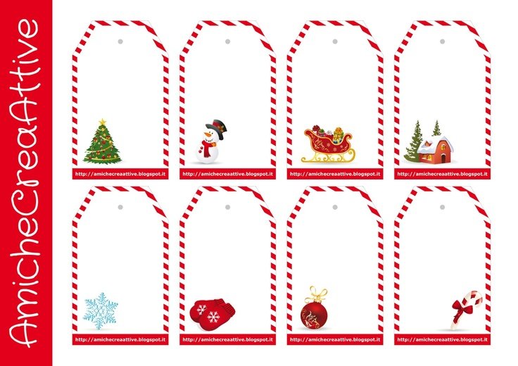 Бирки для подписи подарков на новый год