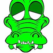 Маска крокодила для печати