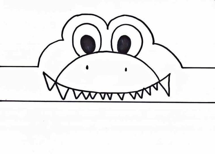 Бумажная маска крокодила