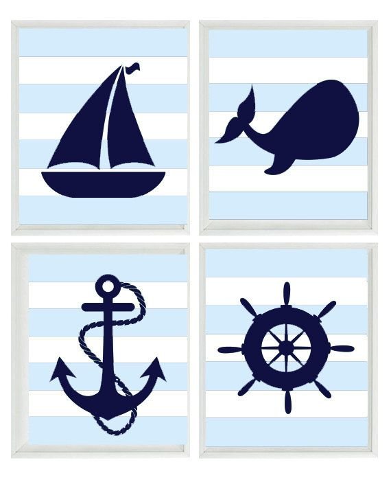 Трафареты в морском стиле
