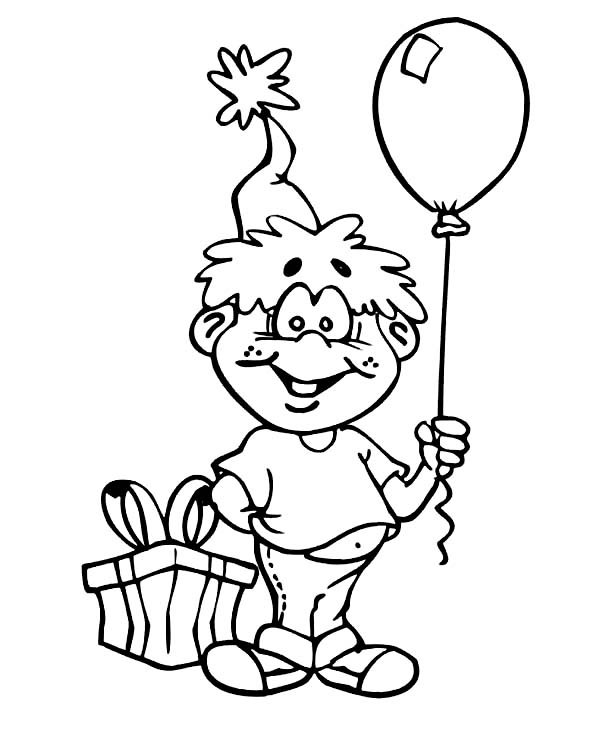 С днем рождения раскраска для детей