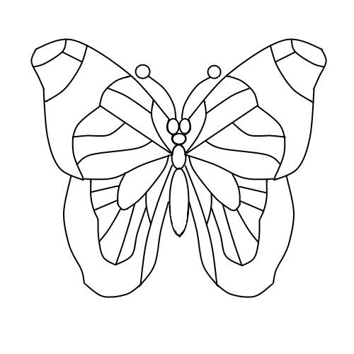 Бабочка витраж раскраска