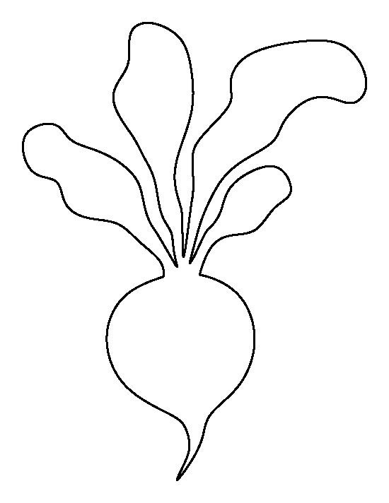 Редис раскраска для детей