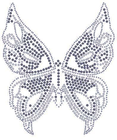 Трафарет бабочки на брошку из бисера