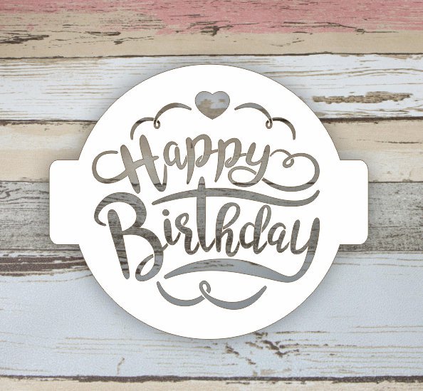 Трафарет Happy Birthday для торта