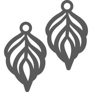 Трафарет сережки