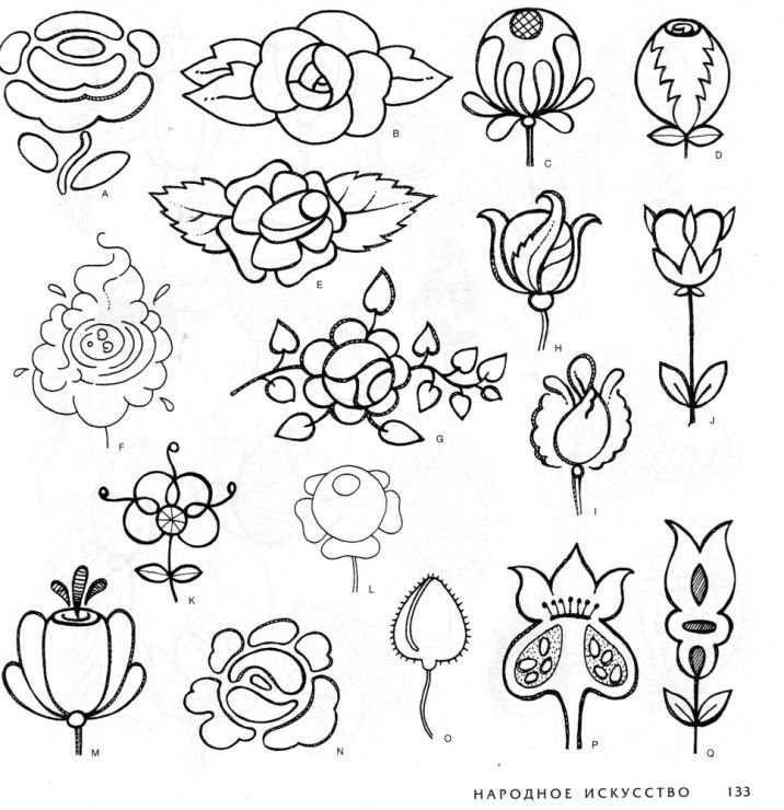 Узоры цветов для рисования