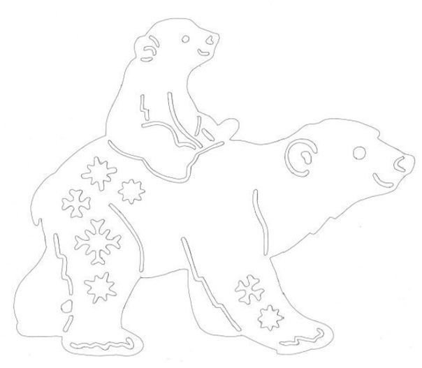 Украшения на окна белые медведи