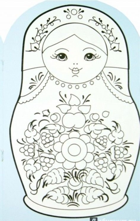 Матрешки для раскрашивания детям
