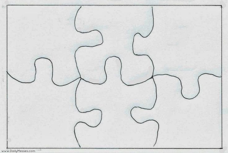 Пазл шаблон для вырезания