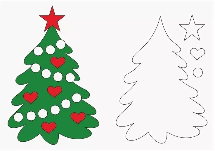 Елка аппликация для детей