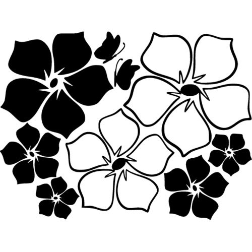 Трафареты для декора цветы