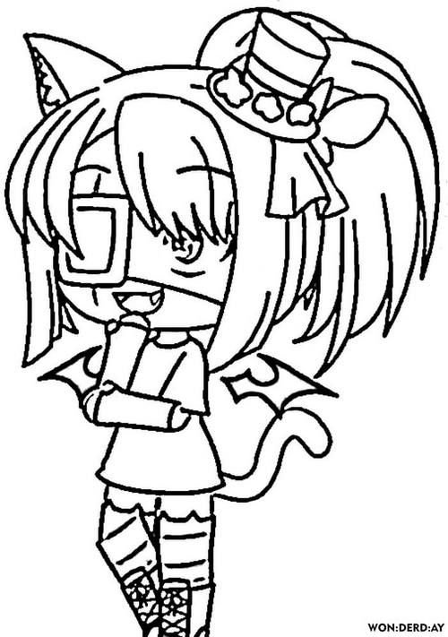 Раскраски гача лайф девочки демоны