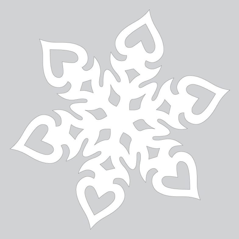 Снежинки на окна трафареты