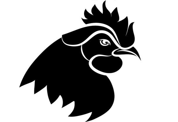 Петушок трафарет