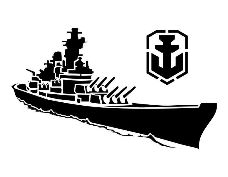 Силуэт боевого корабля