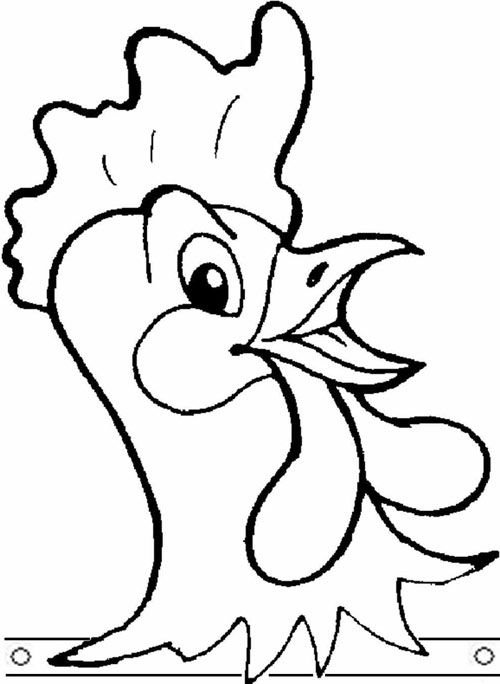 Петушок раскраска для детей