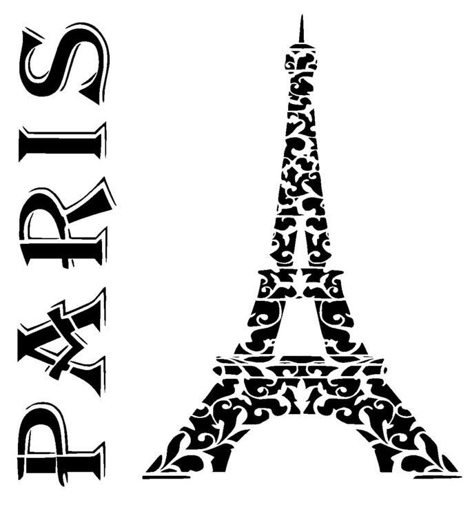 Трафарет Париж