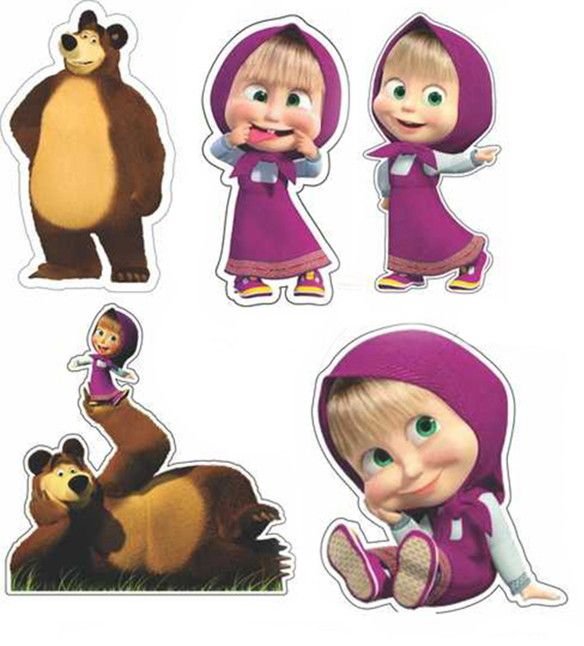 Маша и медведь для печати