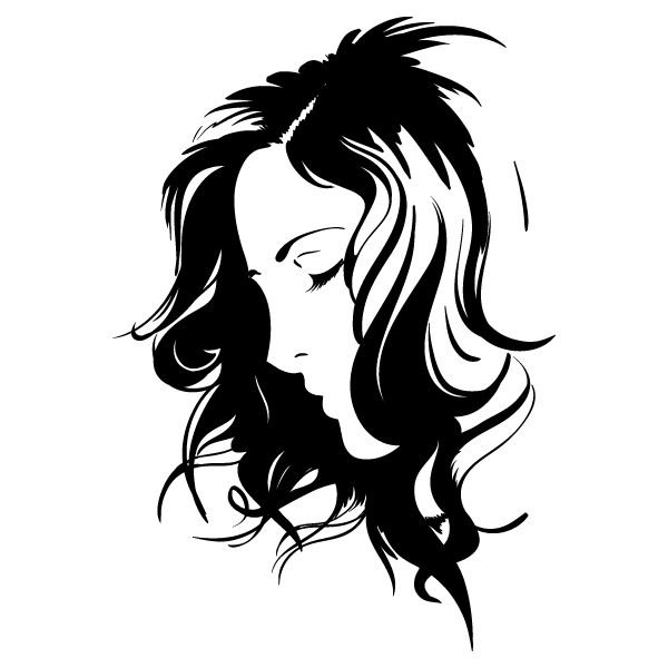Силуэт лица девушки