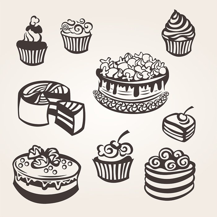 Пирожное вектор