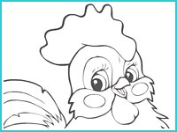 Маска петуха раскраска