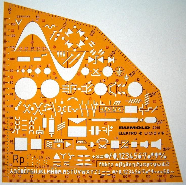 Трафаретная линейка радиоинженера