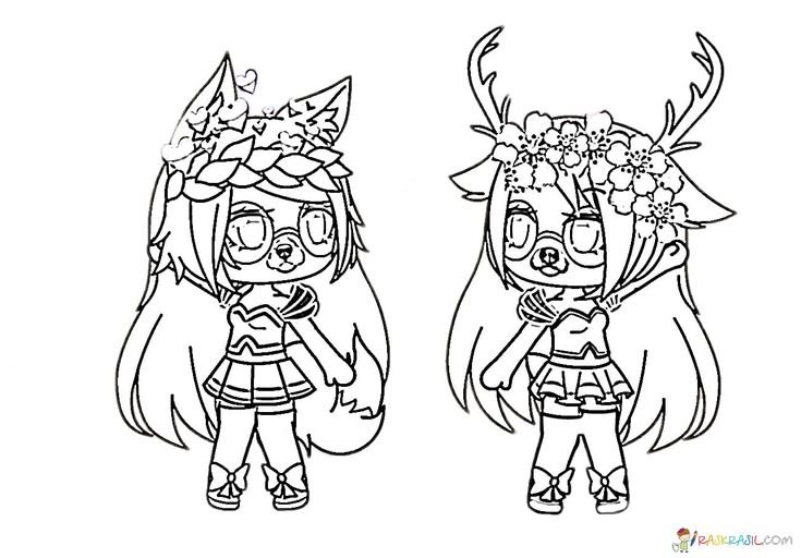 Раскраска гача лайф