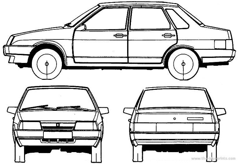 Лада ВАЗ 21099 чертеж