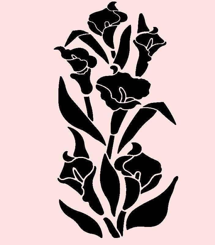 Трафареты цветов для декора