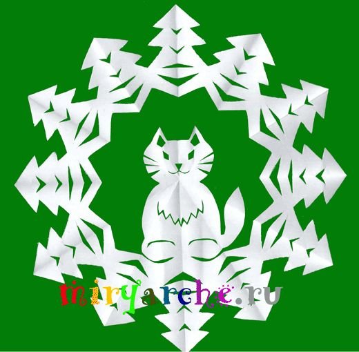 Снежинки с животными