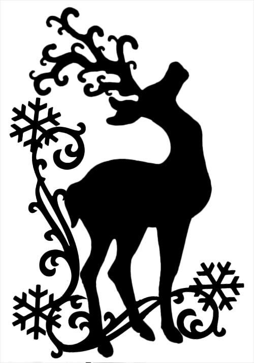 Трафареты для рисования на окнах на новый год