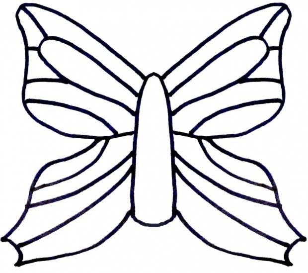 Трафарет бабочки для вырезания
