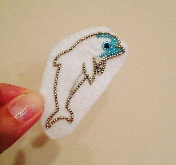 Трафареты для брошей из бисера на фетре